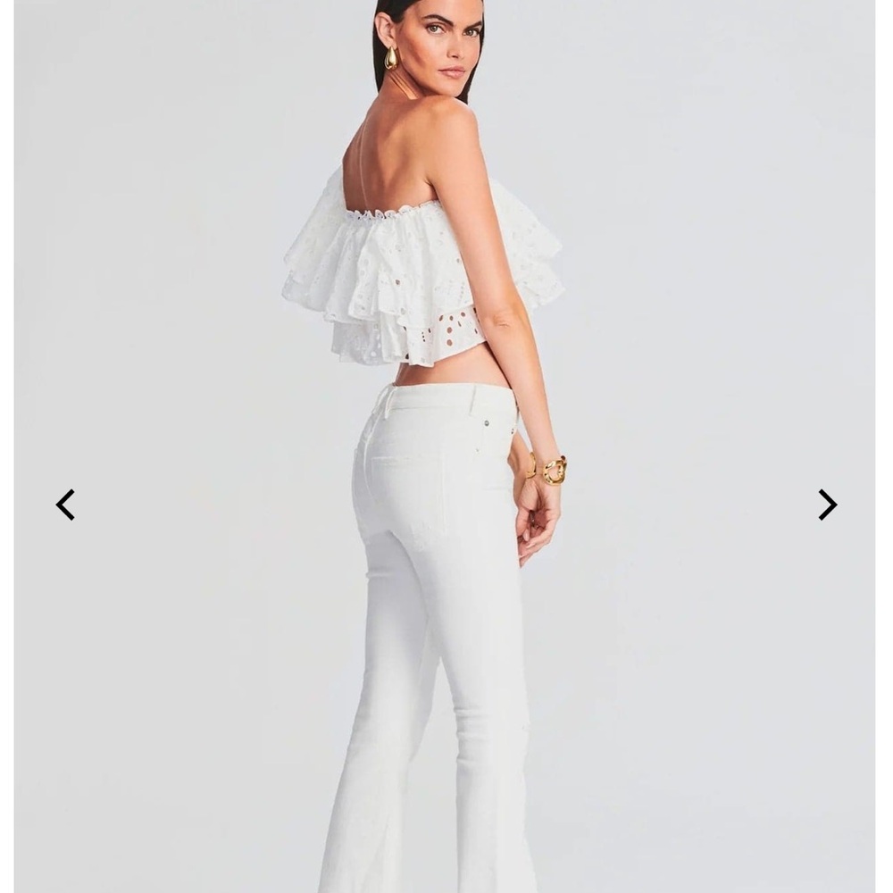 NWT - SER.O.YA Murphy mid rise bootcut - white